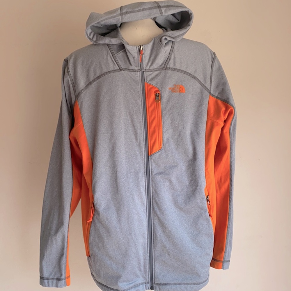 The North Face men’s sweater Large gray/orange NWT